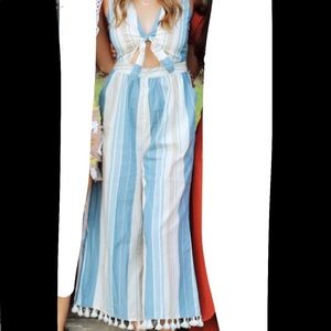 Cleobella romper with tie front